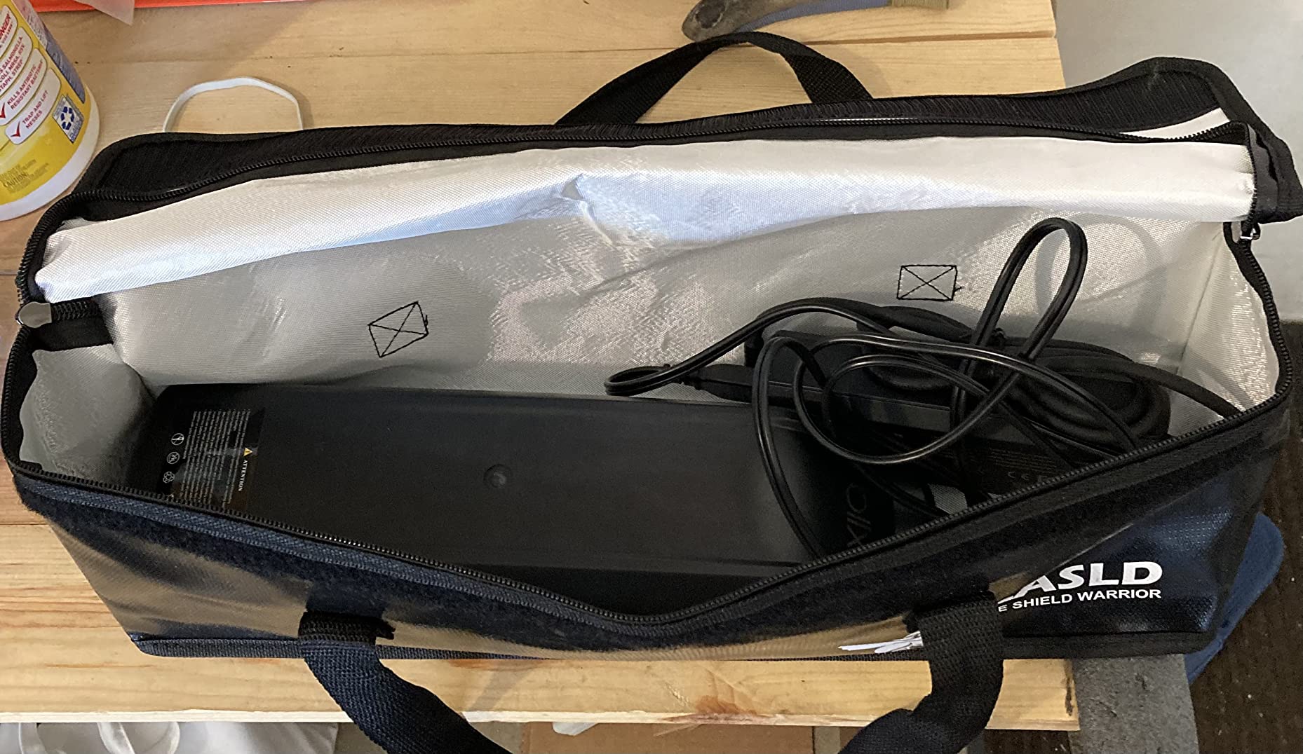 FLASLD Large Fireproof Lipo Bag for 100Ah Lithium Battery Storage and Charging, 14 x 7.8 x 9.5in Waterproof Box for Documents and Valuables customer photo 2