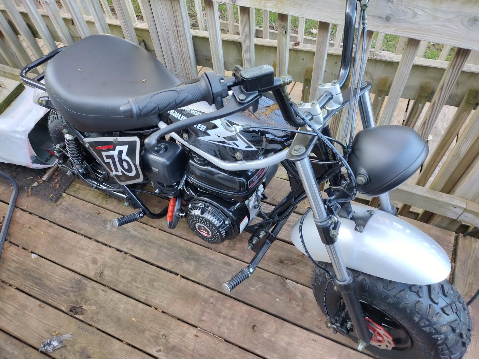 Trailmaster Mini Bike Hurricane All New with Front and Rear DISC Brakes, 196cc customer photo 2