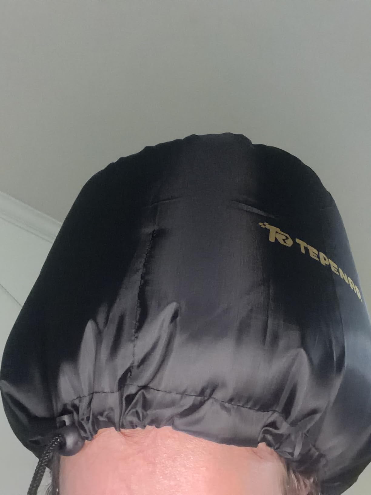 TEPENAR Hair Dryer Bonnet Attachment: Upgraded Extra Large Hooded Dryer Adjustable Hair Dryer Caps - Easy to Use for Natural Curly Textured Hair Care Styling Fast Drying - Black customer photo 2