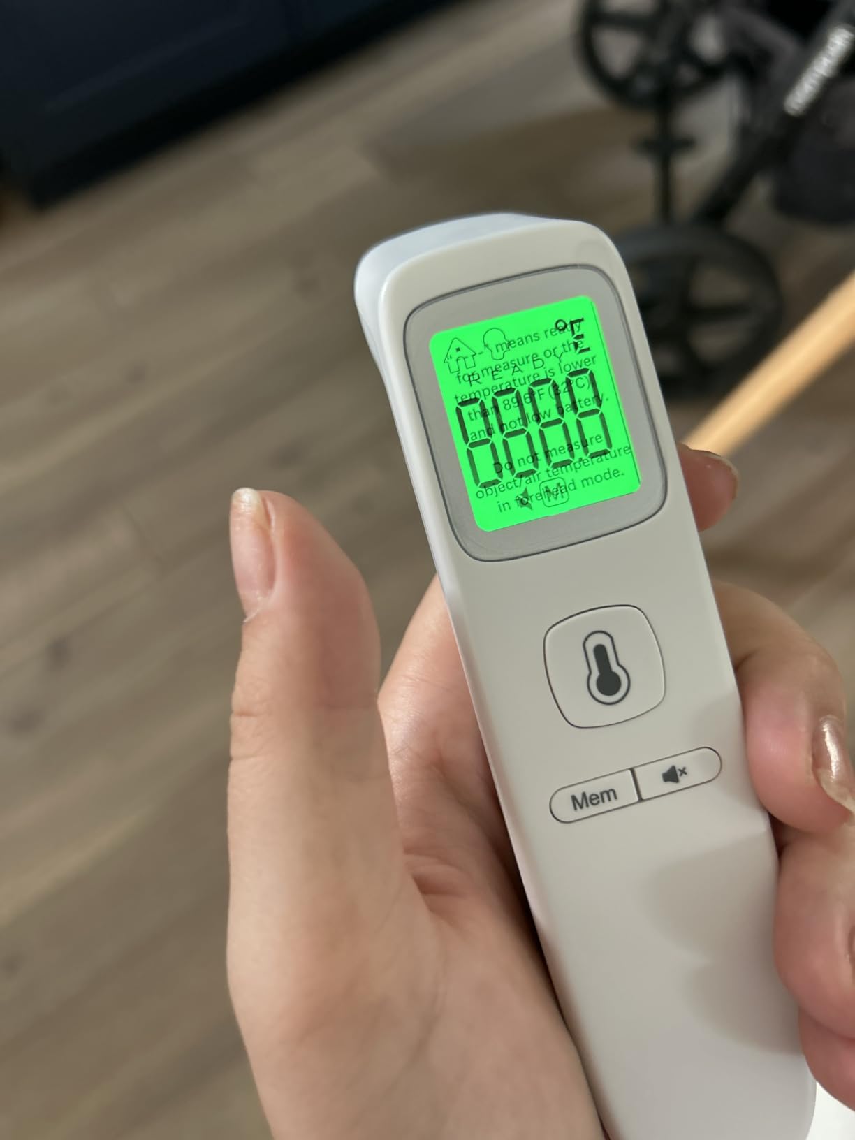No-Touch Thermometer for Adults, Kids, Babies, 1-Sec Fast Accurate (Black) | Fever Alarm, Large LCD with 3-Color Backlight, Silent Mode, 35-Reading Memory, Forehead & Object Mode, for Home & Clinic customer photo 1