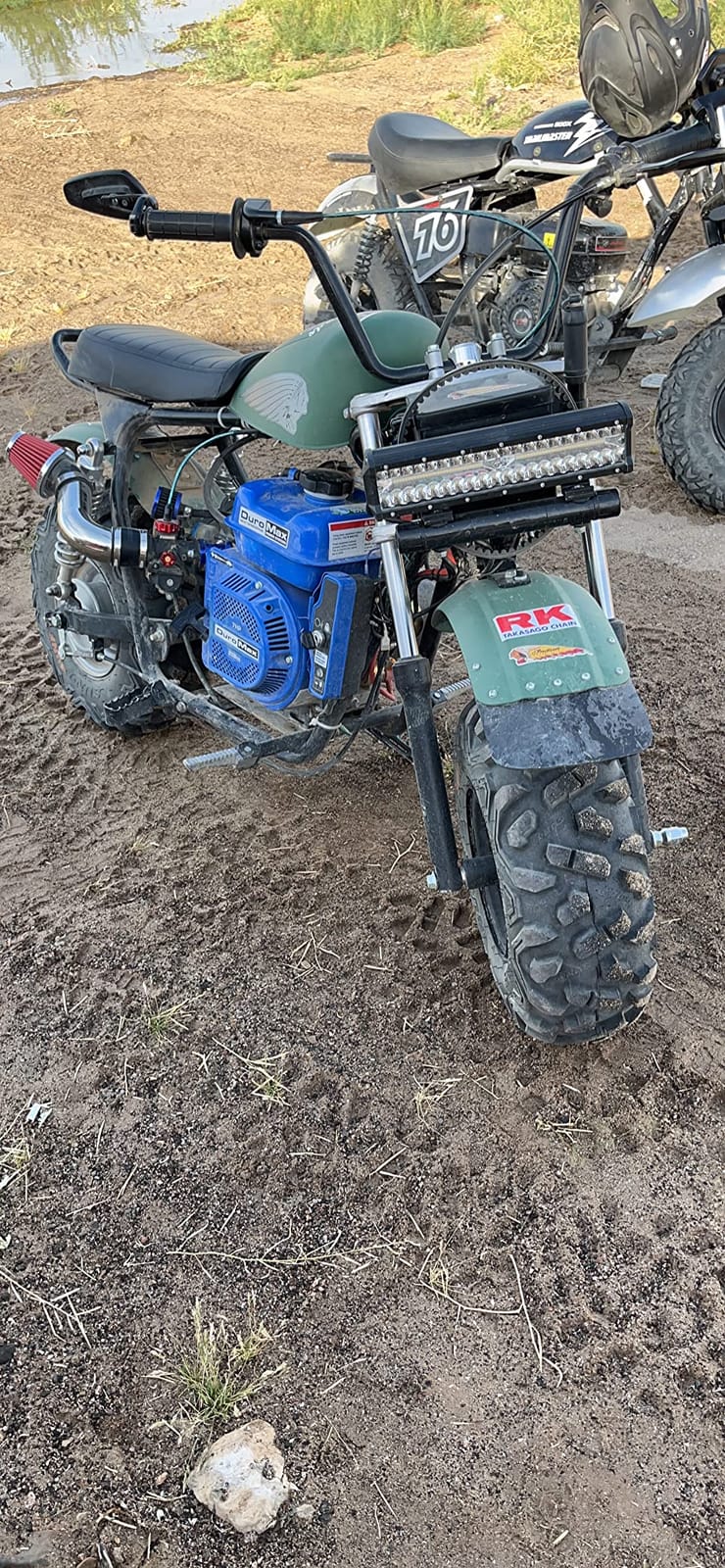 M Massimo Motor MB200S Four Stroke Single Cylinder Displacement 196CC, 1 Gal 19X7.00-8 in Weight Capacity 220 LBS 25 MPH, Gas Minibike, Mini Motorcycle (Black) customer photo 1