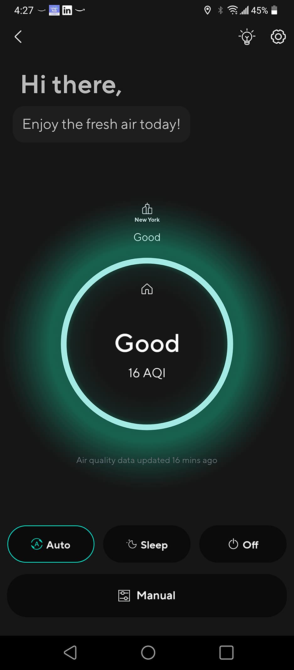 Wyze Smart Air Purifier With Formaldehyde Filter (Premium) | Premium Formaldehyde Filter True HEPA 13 Protection 21dB Quiet Sleep Mode Smart WIFI ALEXA GOOGLE customer photo 1