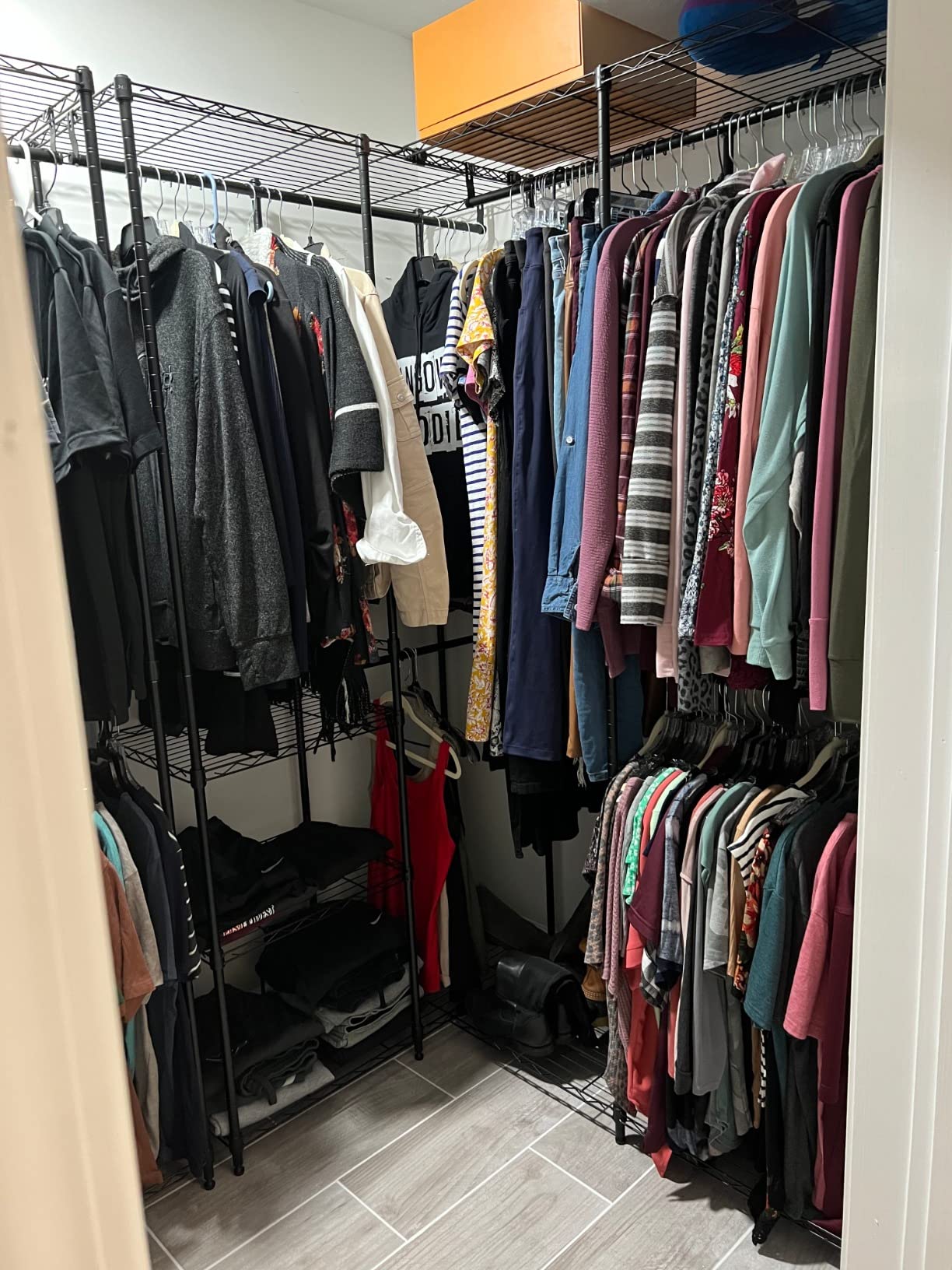 VIPEK L40 Corner Clothes Rack, Heavy Duty L-Shaped Freestanding Closet, Metal Clothing Rack, Corner Wardrobe for Hanging Clothes, 53.75