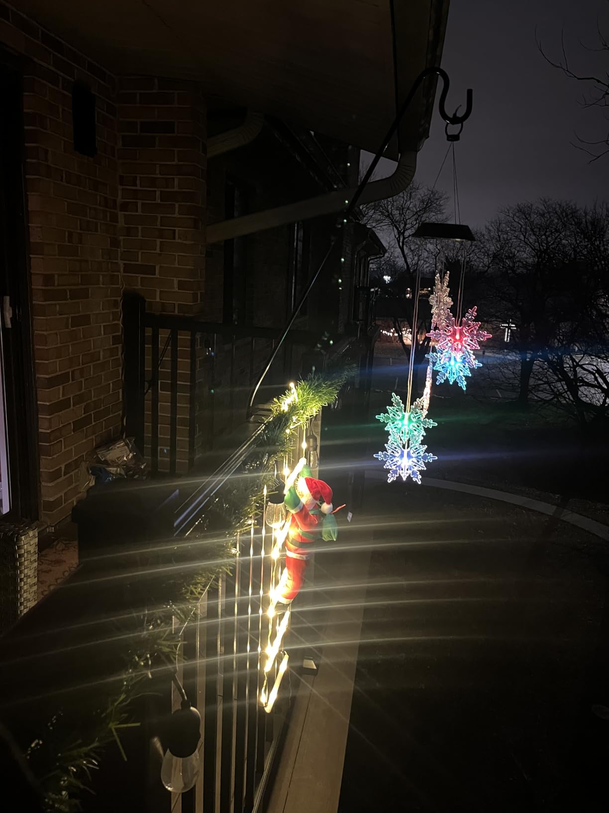 Toodour LED Christmas Lights - 10ft Christmas Decorative Ladder Lights with Santa Claus, Xmas Decorations Light for Indoor Outdoor, Window, Garden, Home, Wall, Xmas Tree Decor - Warm White customer photo 2