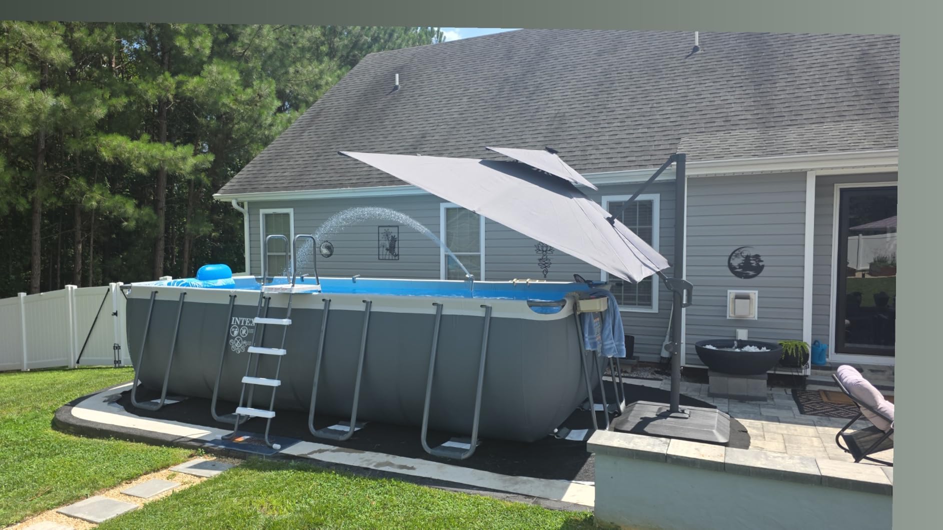 Best Choice Products 10x10ft Cantilever Patio Umbrella w/Base Included, Solar LED Lights 360 Rotation Large Offset Hanging Outdoor Shade for Deck Pool Backyard w/Stand - Tan customer photo 1