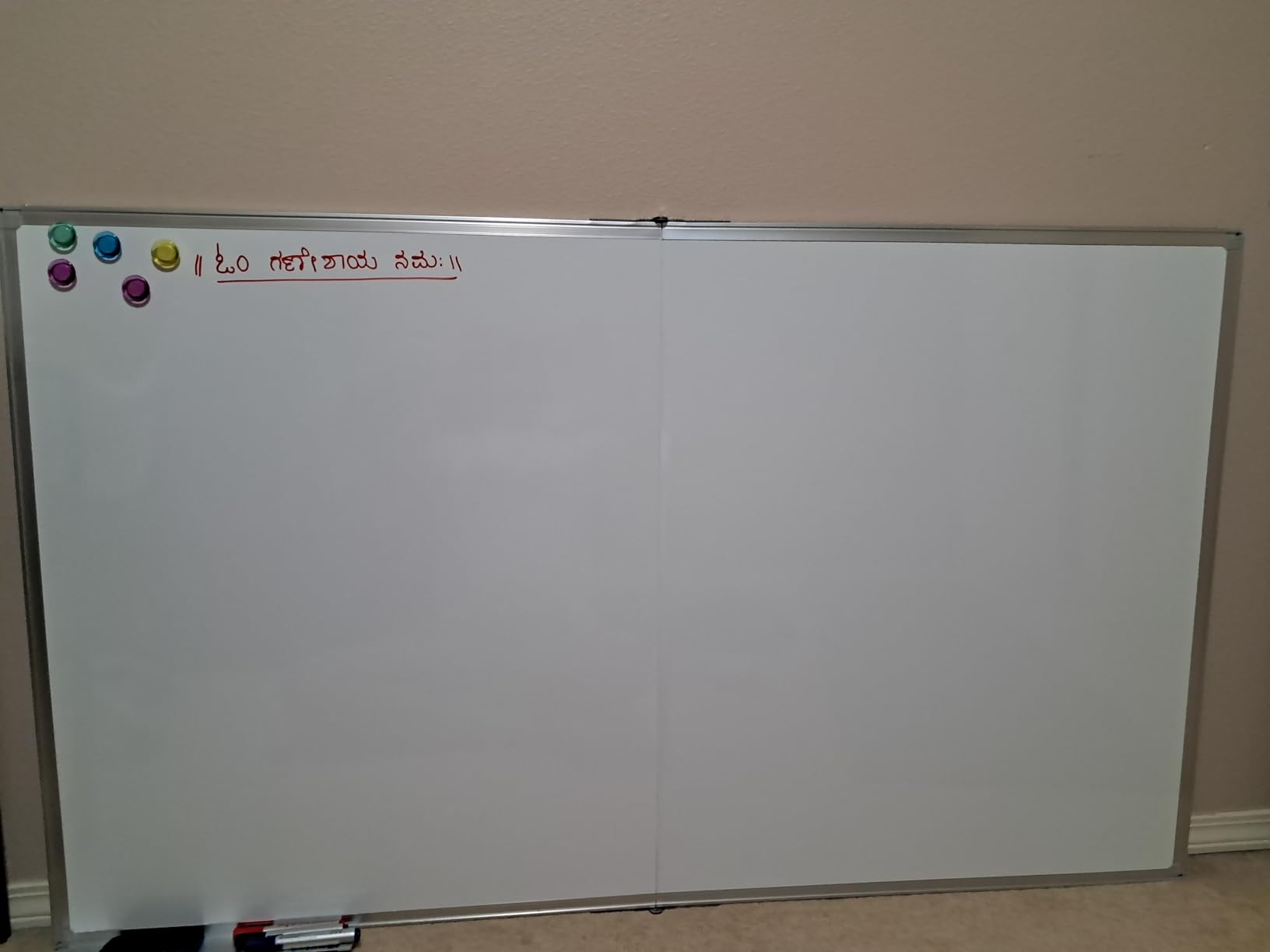 White Board Dry Erase 60 x 36, Maxtek Large Magnetic Whiteboard 5' X 3' Dry Erase Board Foldable with Long Marker Tray for Wall-Mounted Aluminum Memo Board Supplies for Class Office & Home customer photo 2