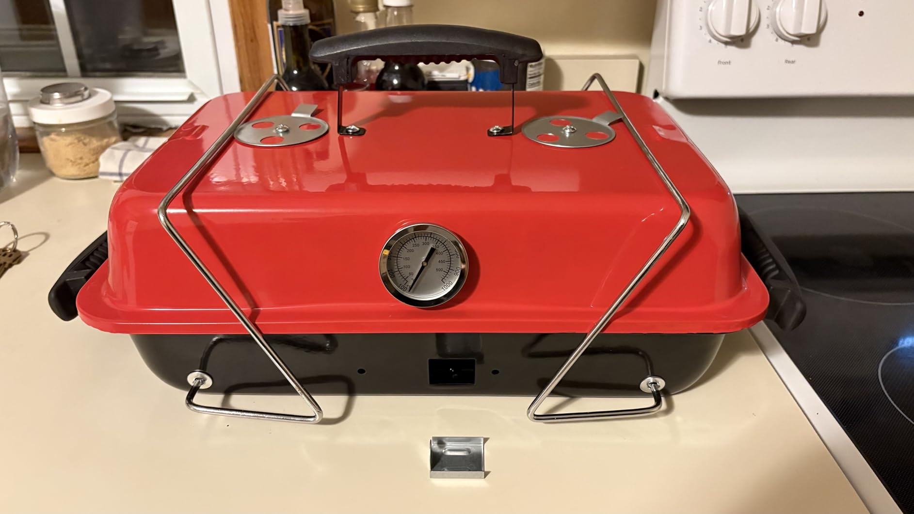 Charcoal Grill for Outdoor BBQ Smoker Portable Tabletop BBQ Grill, GREEN | Portable Tabletop charcoal grill perfect for Outdoor Cooking backyard gatherings, camping trip, picnics and beach BBQ by DNKMOR customer photo 1