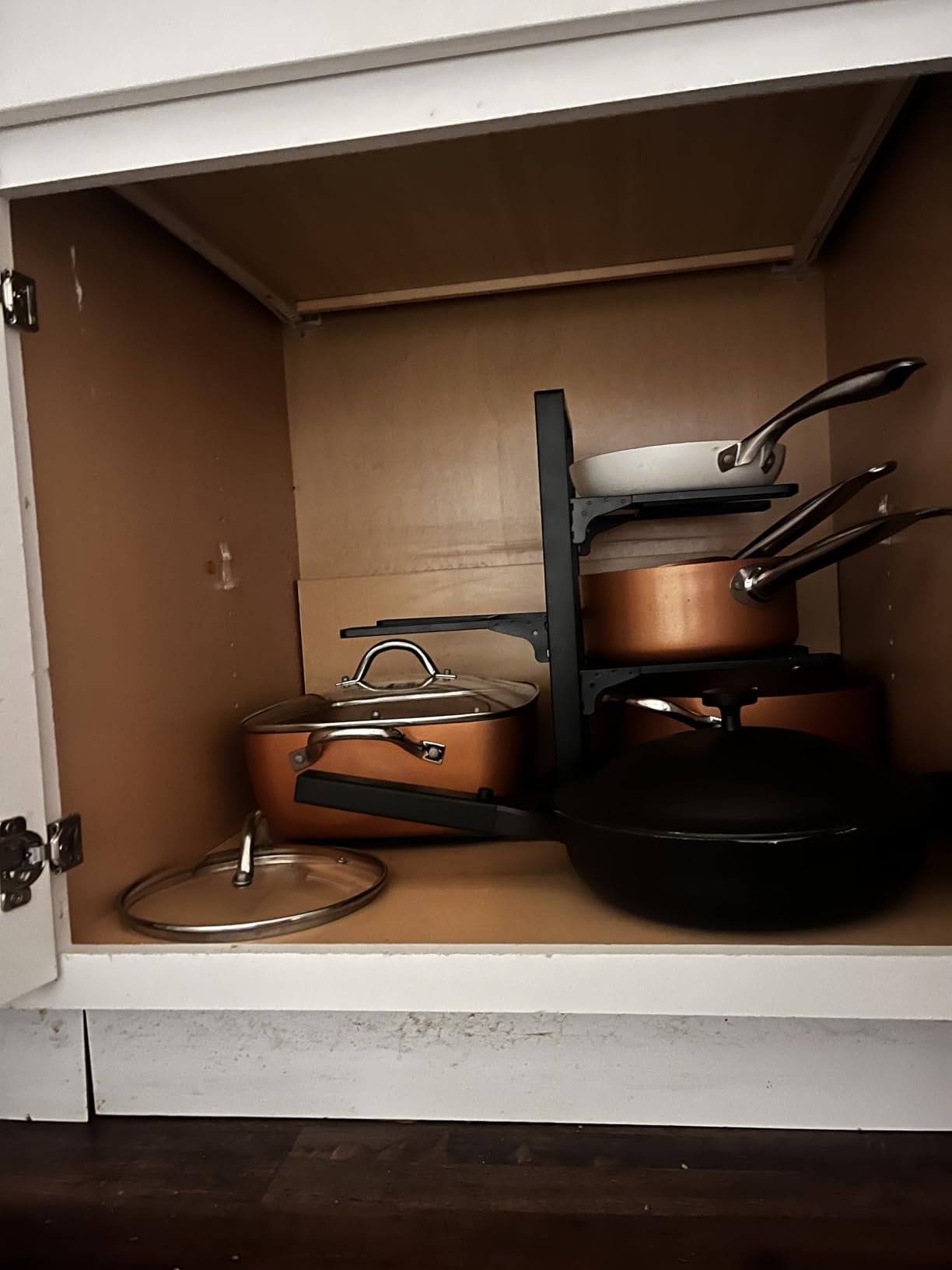 MUDEELA 8-Tier Heavy Duty Pots and Pans Organizer under Cabinet, Black customer photo 1