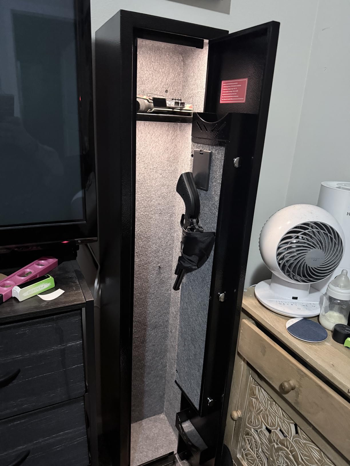 KAER 2-3 Long Gun Safe for Rifles and Pistols, Assembled Rifle Safe for Home | Gun Cabinet for Shotguns, Quick Access, Digital Lock, Removable Rifle Rack, Adjustable Shelves, Sensor Light, Alarm System customer photo 1
