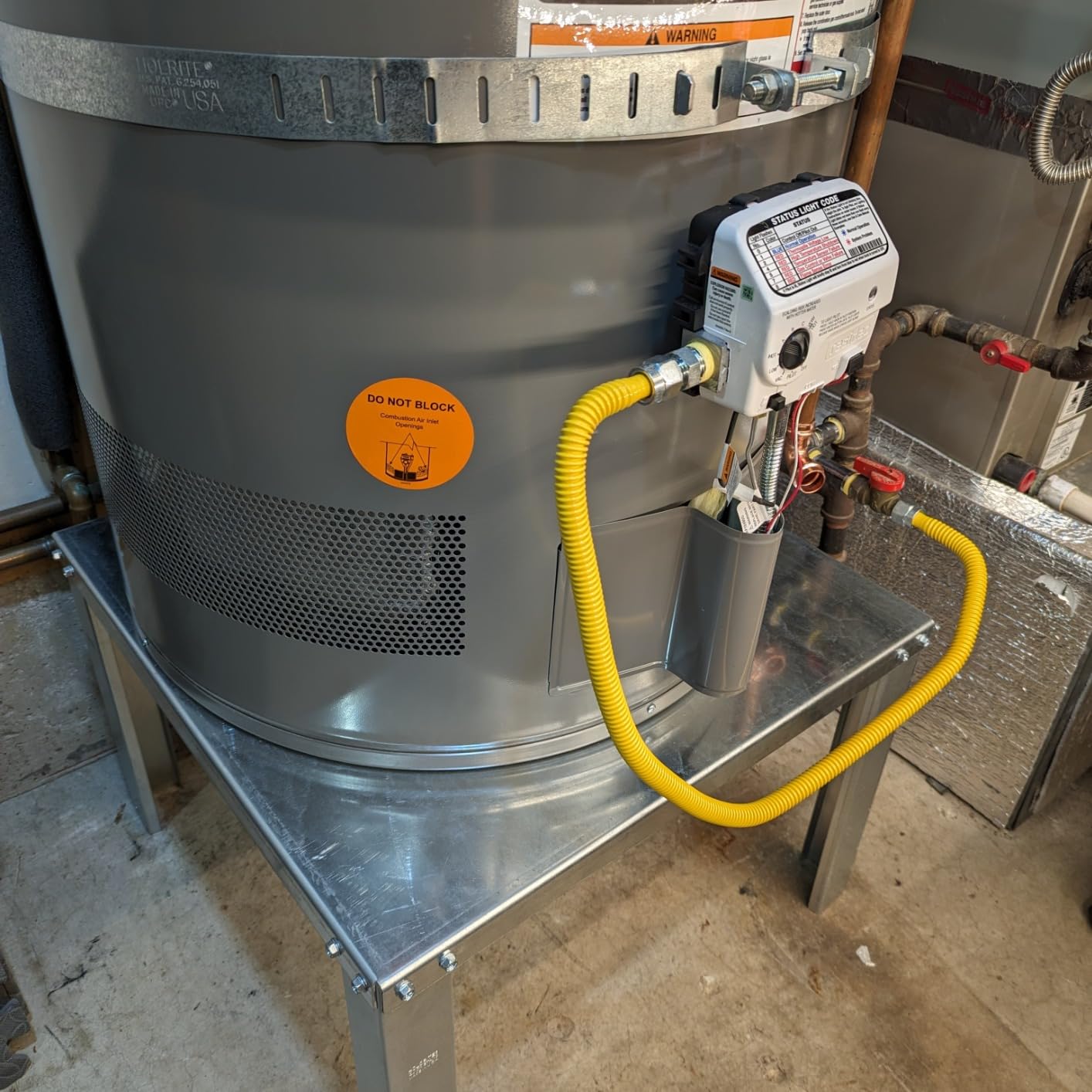 HoldRite QuickStand 34 Inch Wall Mounted Water Heater Stand, Up to 120 Gallons, 40-S-34-U customer photo 1