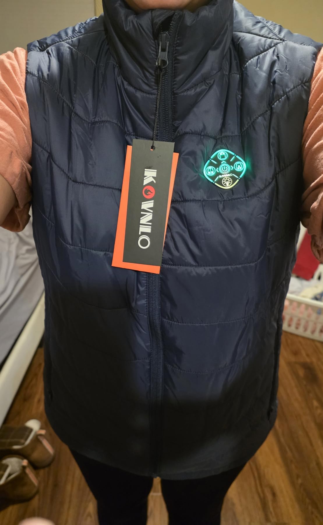 KOVNLO Womens Heated Vest, 5 in 1 Smart Controller, Lights-out Design, Electric Heated Jackets (Battery Pack Not Included) customer photo 1