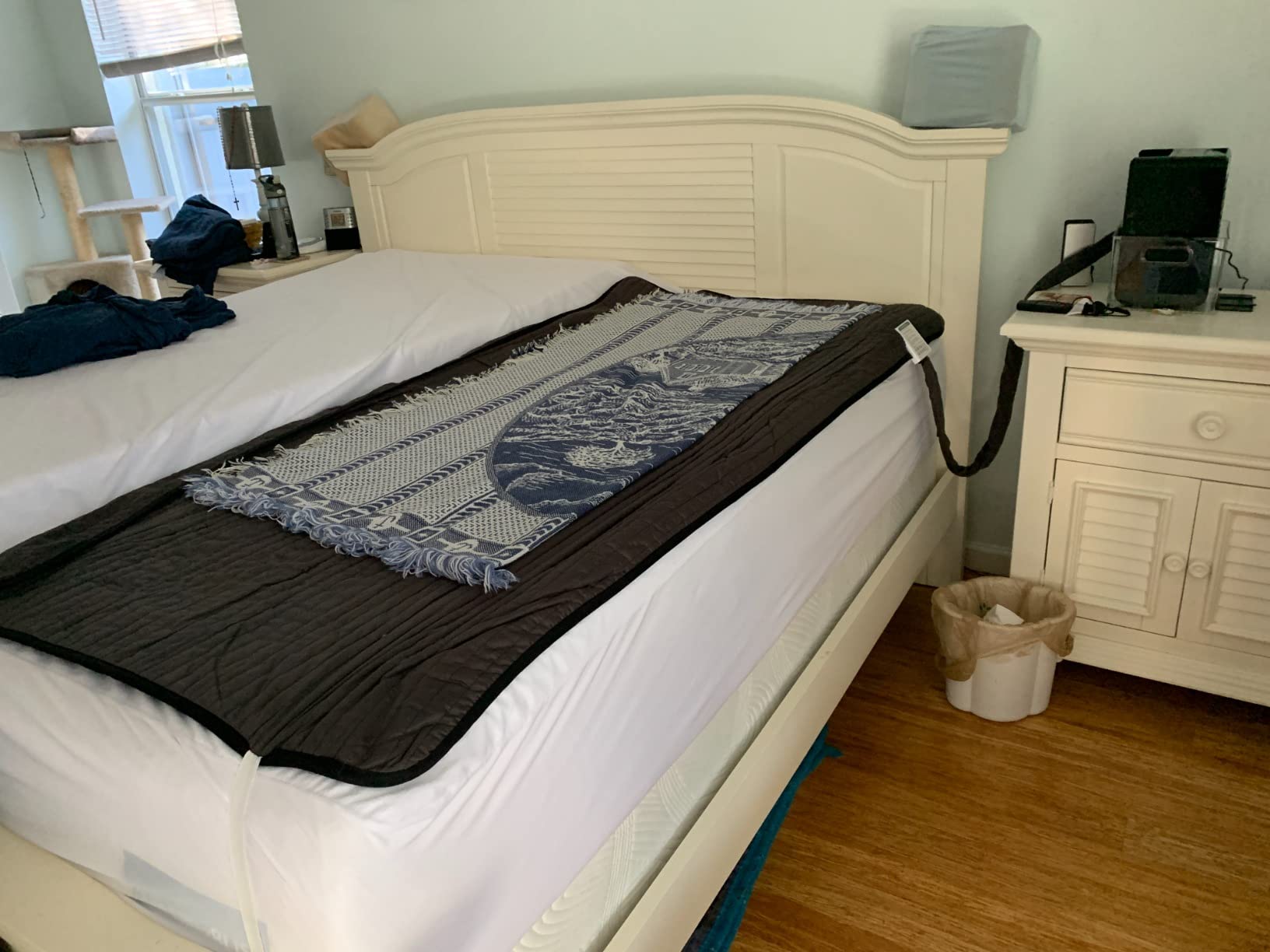 B10 Bed Cooling System Twin - Cooling Mattress Pad for Hot Sleepers | Beat night sweats on a budget - 100% cotton cooling mattress topper and cooling pad for bed, cools 7-12°F, 4 speeds & remote. customer photo 2
