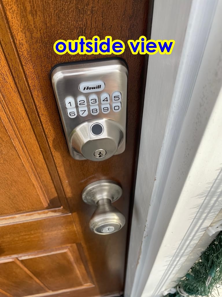 Zowill Keyless Entry Lock Keypad Deadbolt with 20 Biometric Fingerprints, User Codes, Auto Anti-Peeping Password, IP54 Waterproof, Easy Installation Smart Lock, Fingerprint Door Lock customer photo 2