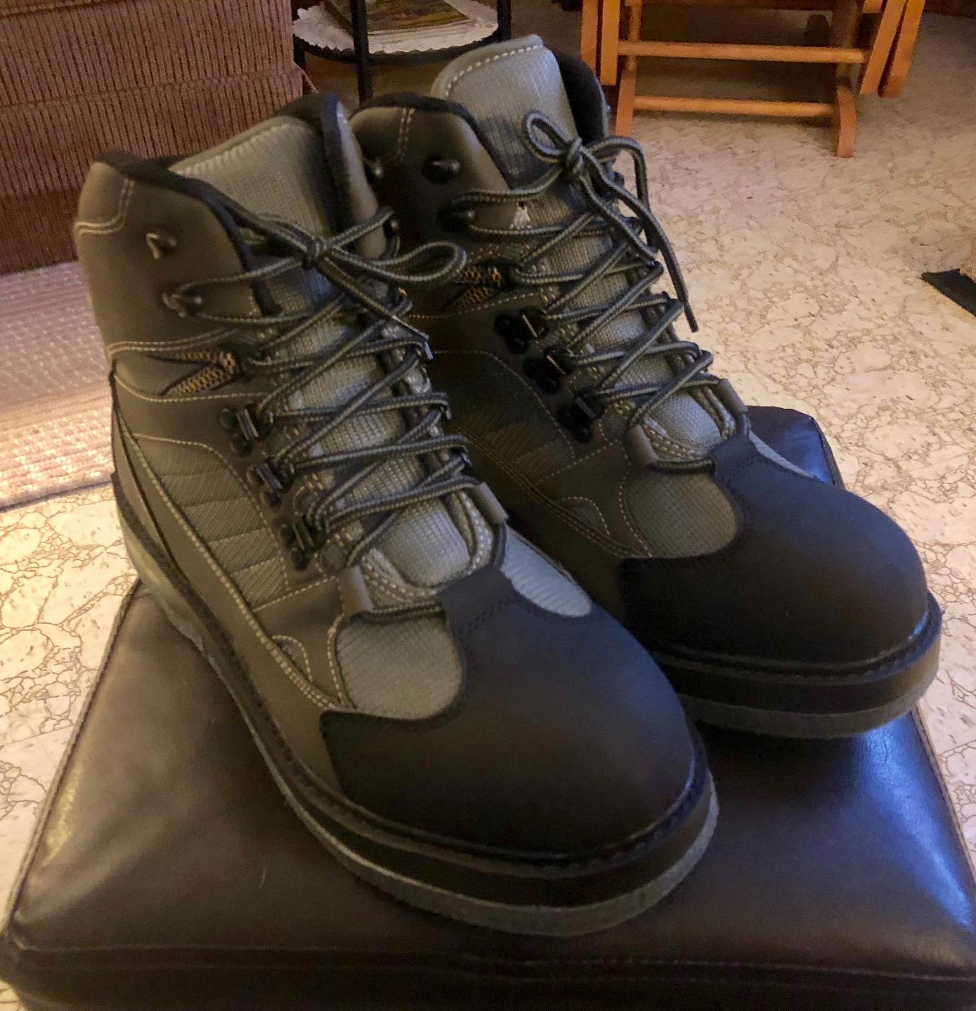 Pro Fishing Wading Boots for Men with Felt Bottom Wader Boots for Fly Fishing Strong Grips Rustfree Eyelets customer photo 1