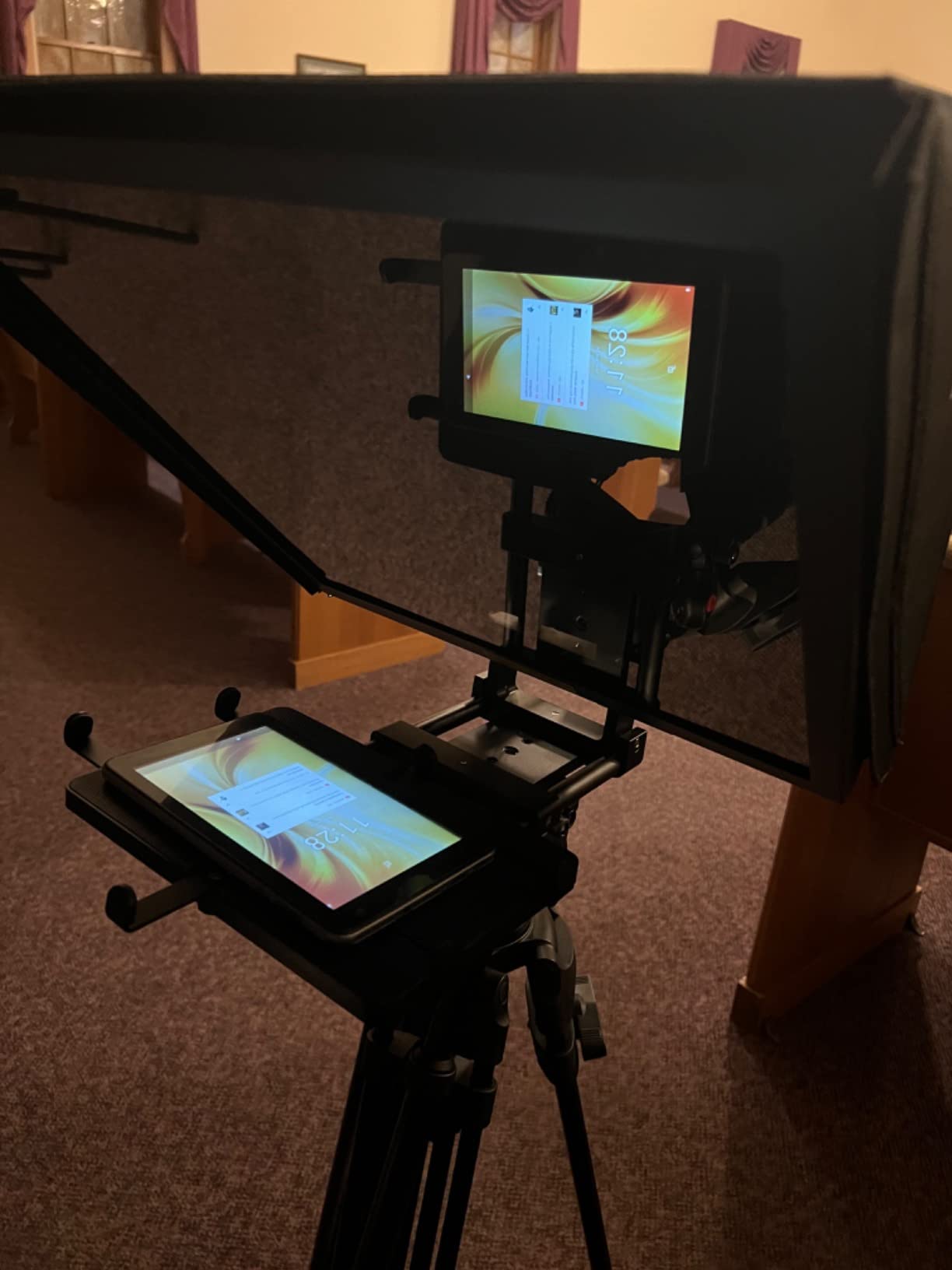 GVM Teleprompter Kit for Digital Cameras/camcorders Portable 18.5'' Teleprompter Kit with Remote Control & App,with 18.5