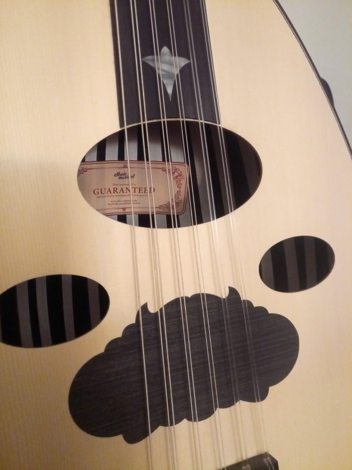 Handmade Arabic Oud made of Selected Walnut with Bone Nut, with Case & Strings, Built-in Pickup customer photo 2