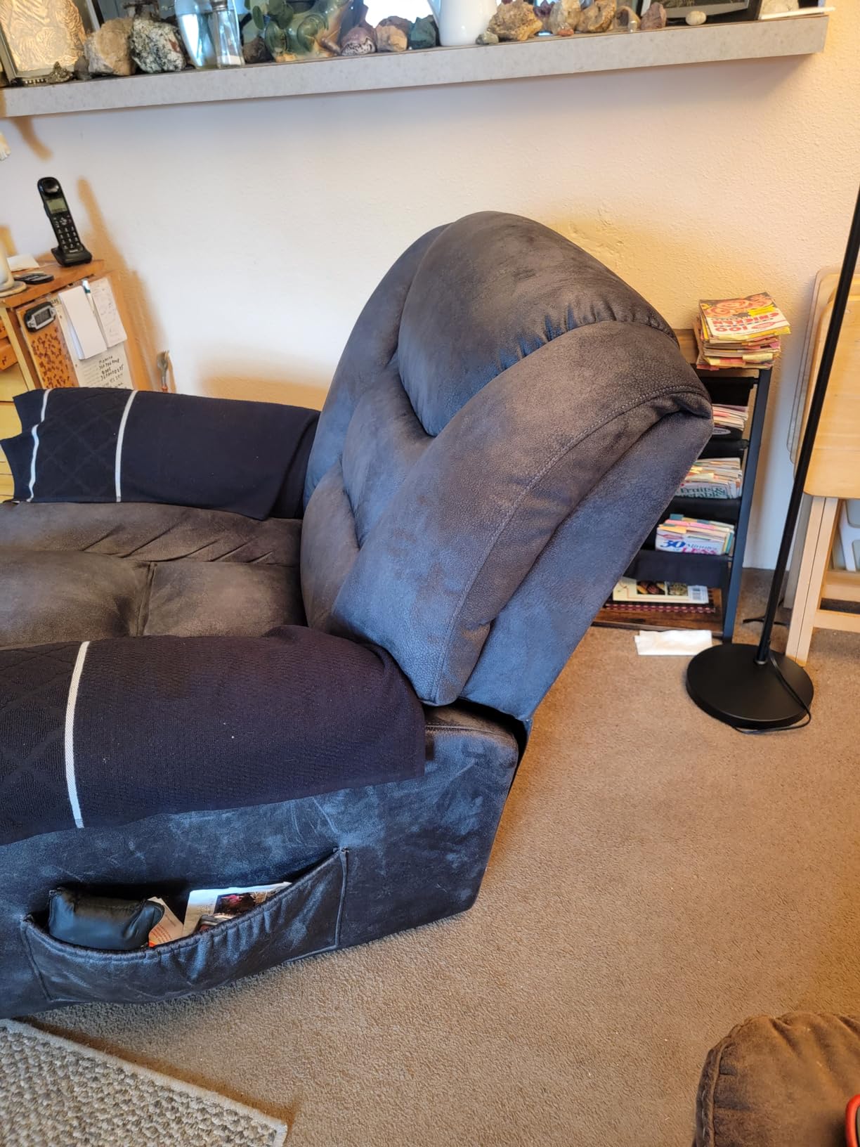 ANJ Rocking Recliner Chair Oversized Swivel Rocker Recliners, Comfy Glider Rocking Chairs for Big Man, Extra Wide Recliners Overstuffed Reclining Chair for Living Room, Grey customer photo 2