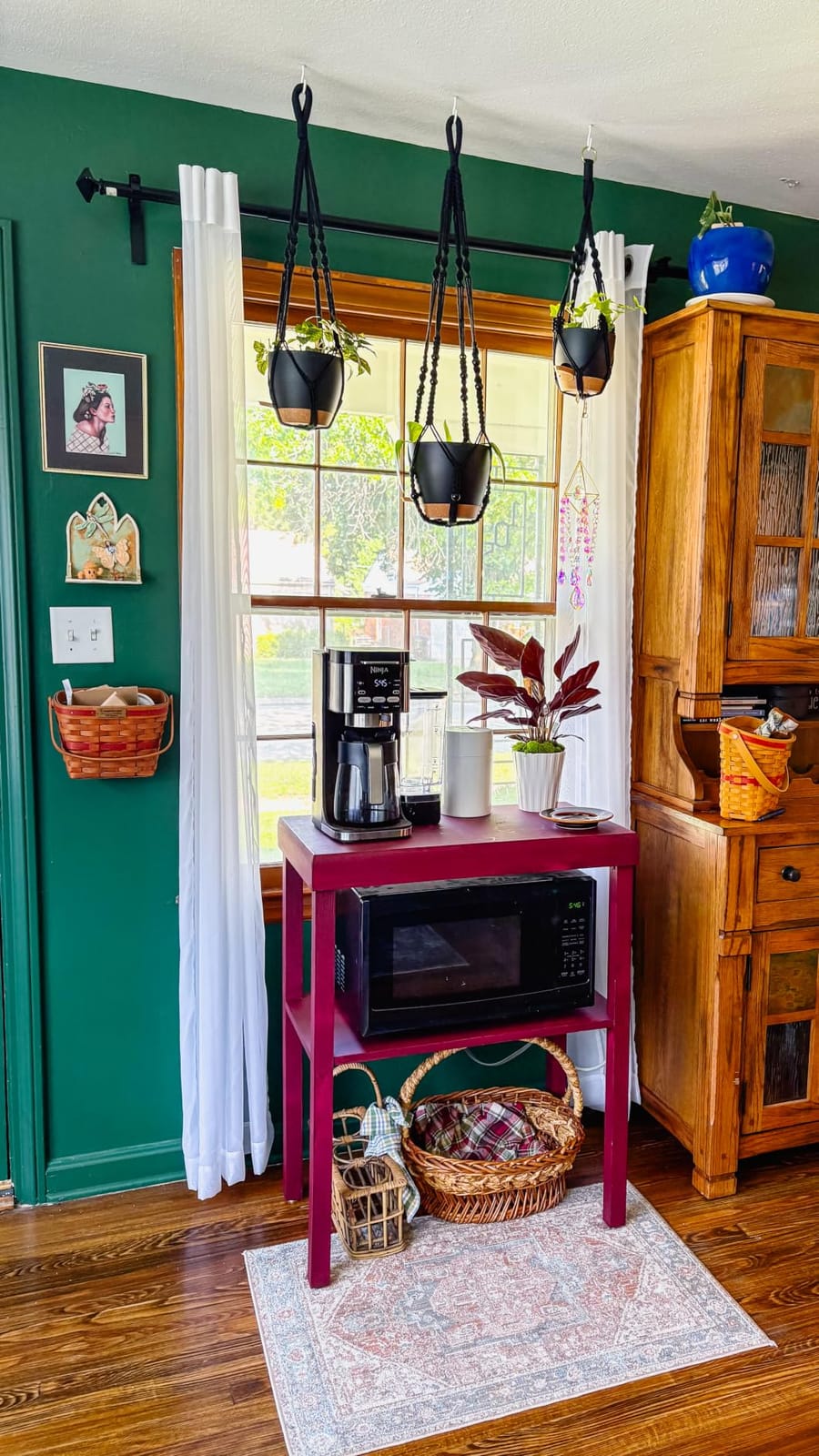 Bouqlife 3 Set Self Watering Hanging Planters for Indoor Plants with Macrame Plant Hangers customer photo 1