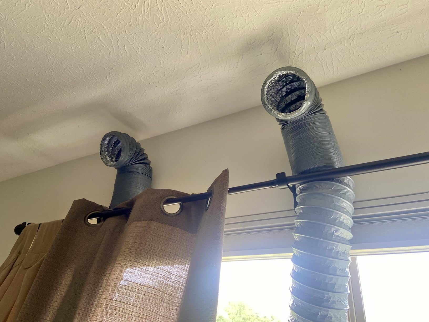 TEAIERXY 4 Inch 8FT Dryer Vent Hose, Flexible Insulated Air Ducting, Vent Hose PVC Aluminum Foil with 2 Clamps for HVAC Ventilation (Grey) customer photo 1