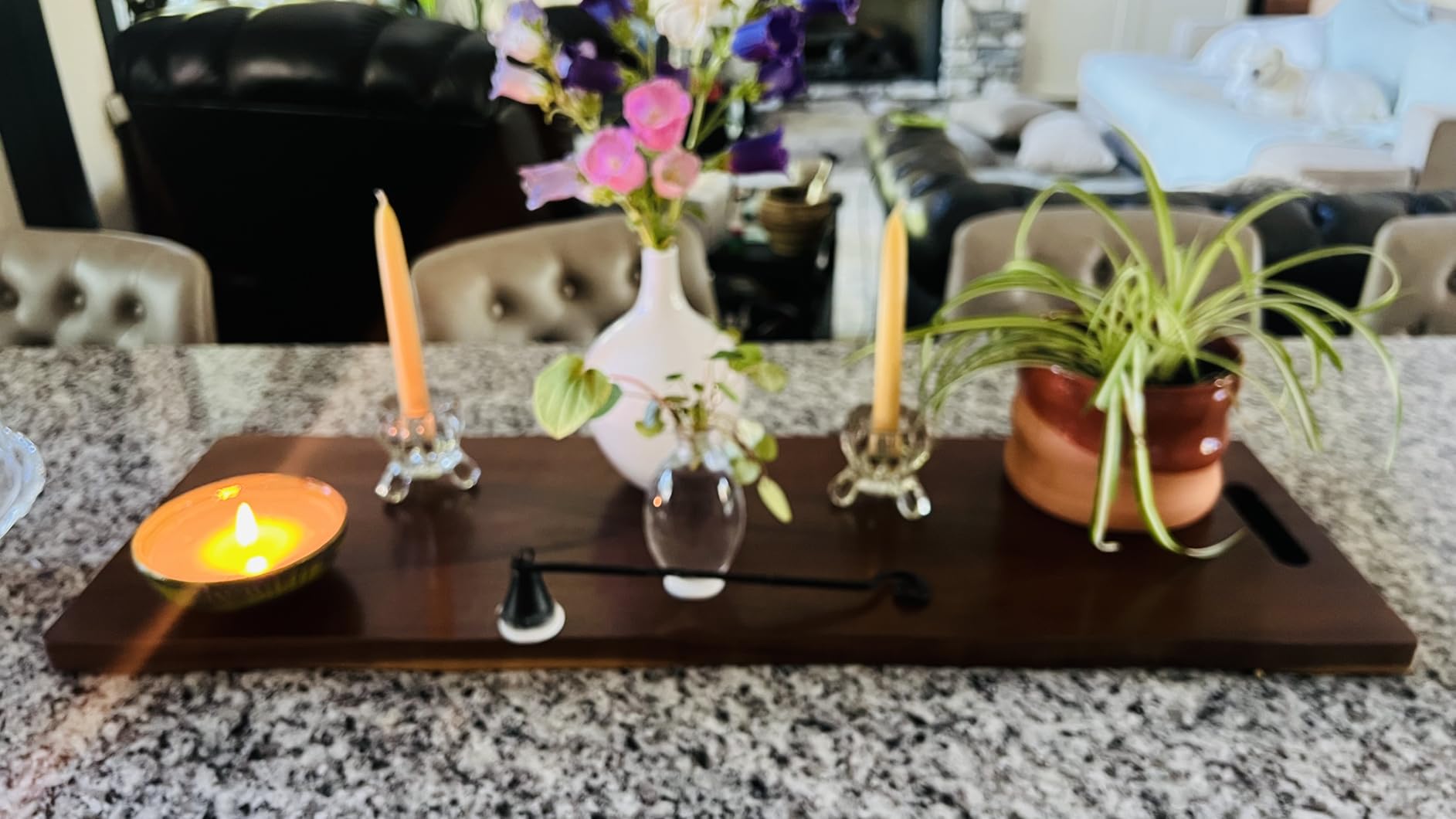 Large Acacia Serving Board with Handles, 36 x 12 Inch Rectangular Charcuterie Platter, Natural Wood Server for Meat, Cheese Board, and Party Appetizers, Extra Long 3ft customer photo 1