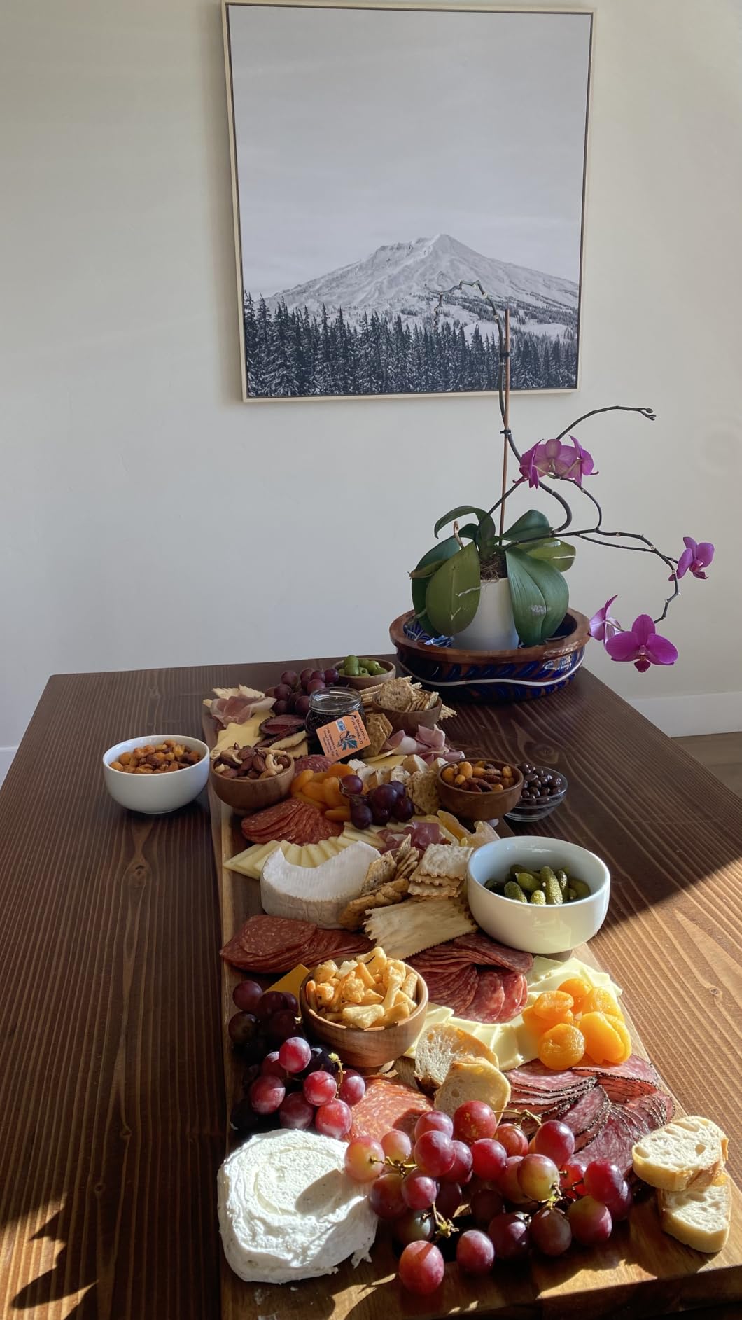 Large Acacia Serving Board with Handles, 36 x 12 Inch Rectangular Charcuterie Platter, Natural Wood Server for Meat, Cheese Board, and Party Appetizers, Extra Long 3ft customer photo 2