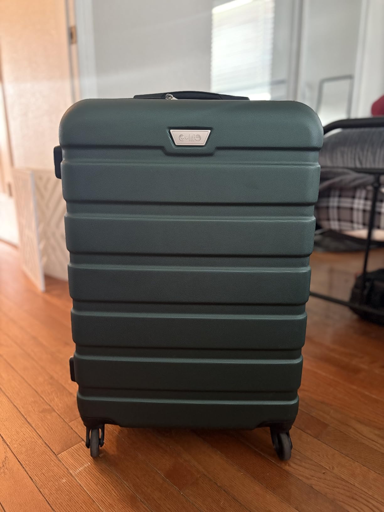 Coolife Luggage Set, Lightweight Durable Hardshell, 3 piece, Apricot Black | suitcase set with 360° Spinner Wheels, TSA-approved Lock, Checked Family Travel, 20/24/28 Inch customer photo 2