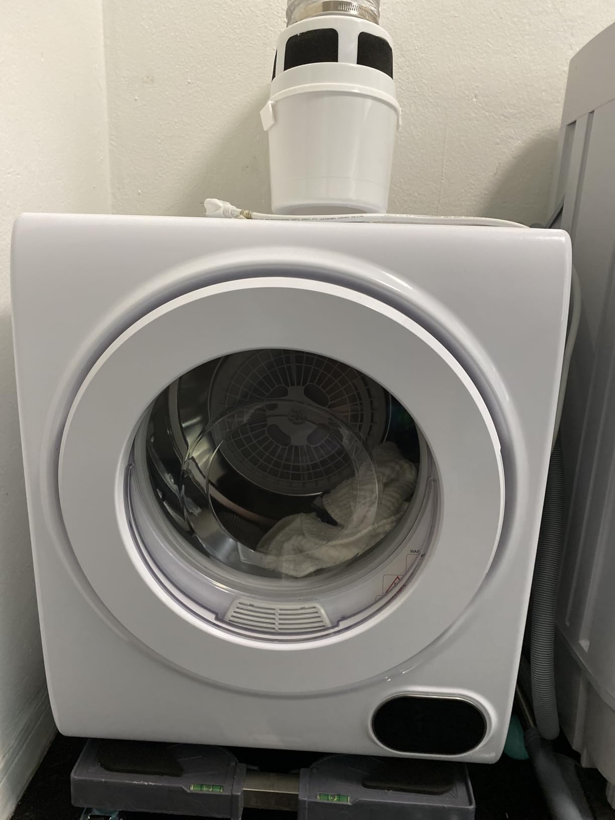 ROVSUN Portable Clothes Dryer, 110V 850W High End Front Load Laundry Tumble Dryer, 1.5 cu.ft Electric Dryer with Stainless Steel Tub & LCD Touch Panel for Apartment, Dorm customer photo 2