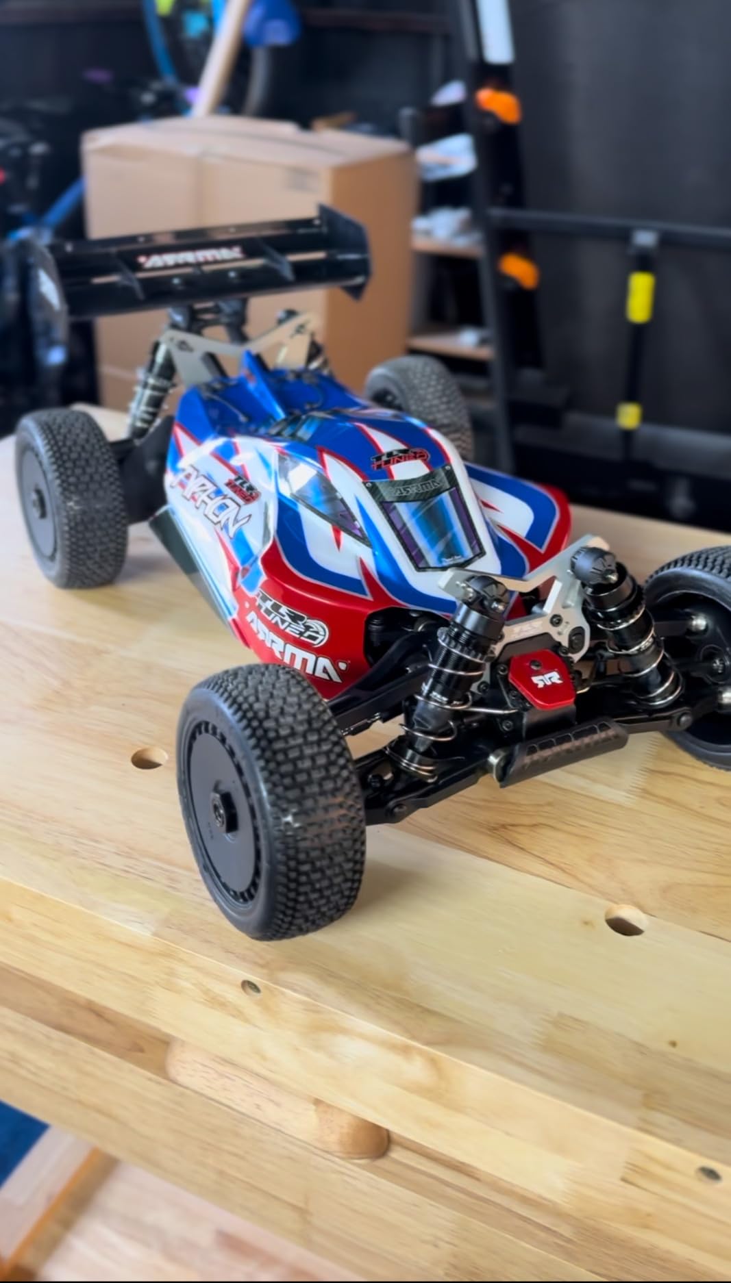 ARRMA RC Car 1/8 TLR Tuned Typhon 6S 4WD BLX Buggy RTR (Battery and Charger Not Included), Red/Blue, ARA8406 customer photo 2