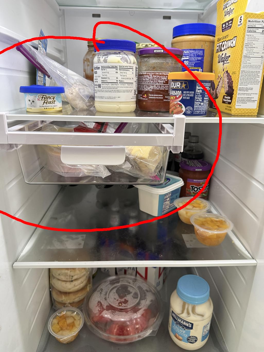 OXO Good Grips Fridge Undershelf Drawer 14 in | Refrigerator Organizers, Kitchen Storage, 14-in Undershelf Drawer, Attaches Under Shelves, Add More Storage customer photo 1