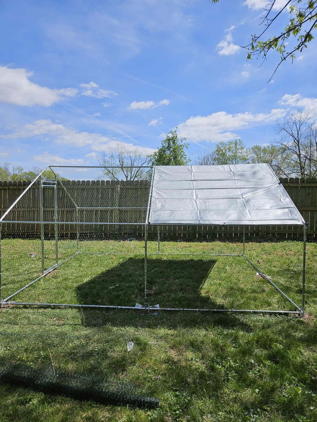 HITTITE Large Metal Chicken Coop with Run, 19.19 x 9.84 x 6.56 ft Walk in Poultry Cage Chicken Run Pen, Outdoor Chicken Runs for Yard with Waterproof & Anti-UV Cover customer photo 1