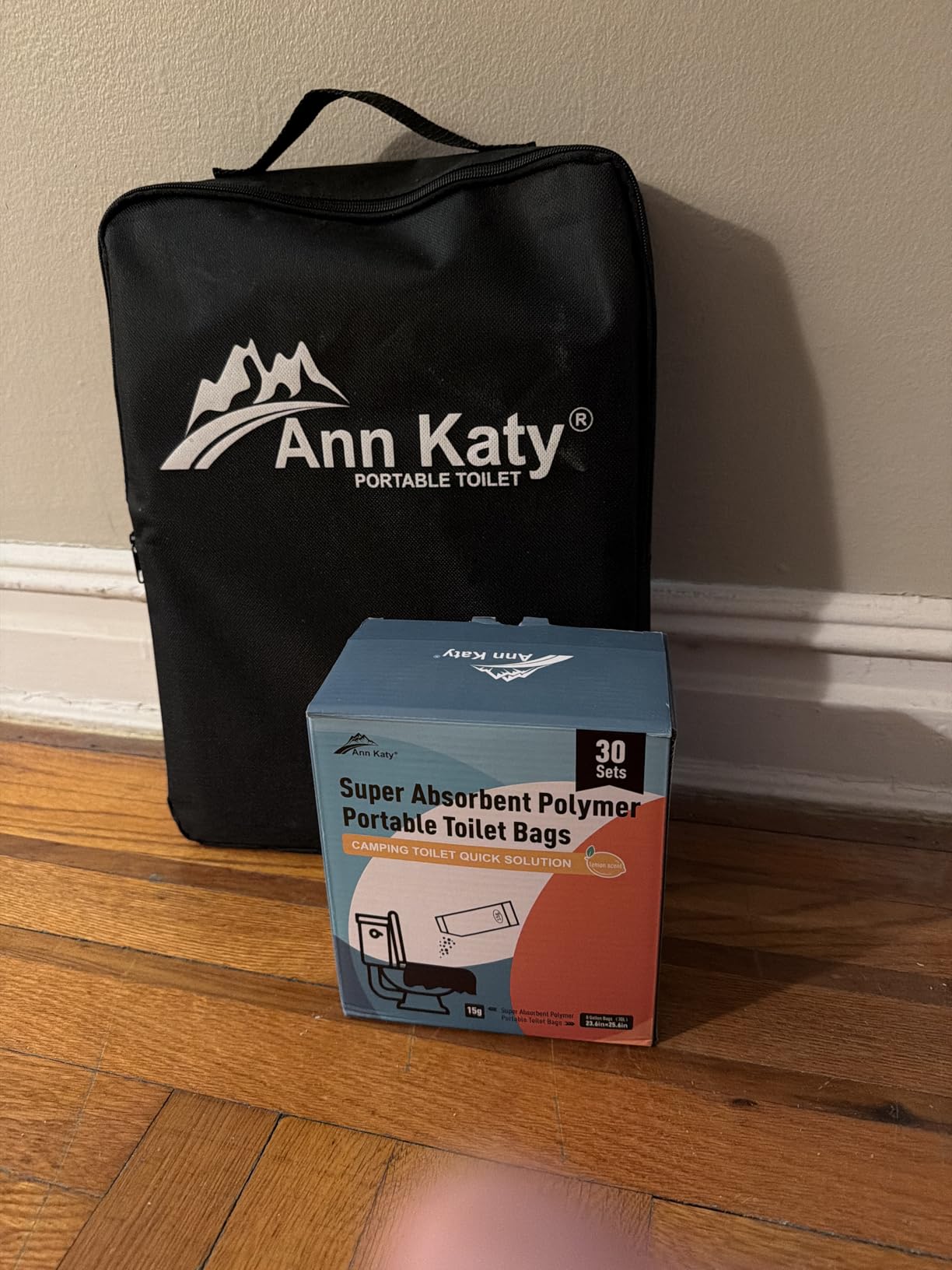 Ann Katy Upgrade XL Portable Toilet for Adults, Extra Large Portable Travel Folding Toilet, Camping Tall Toilets with Lid for Adults and Kids Compact Potty for Car,Hiking,Beach and Camping customer photo 2