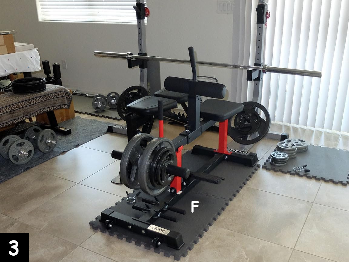 GMWD Adjustable Seated Calf Raise Machine with Band Pegs for Leg Training and Exercise - Home Gym Equipment customer photo 1