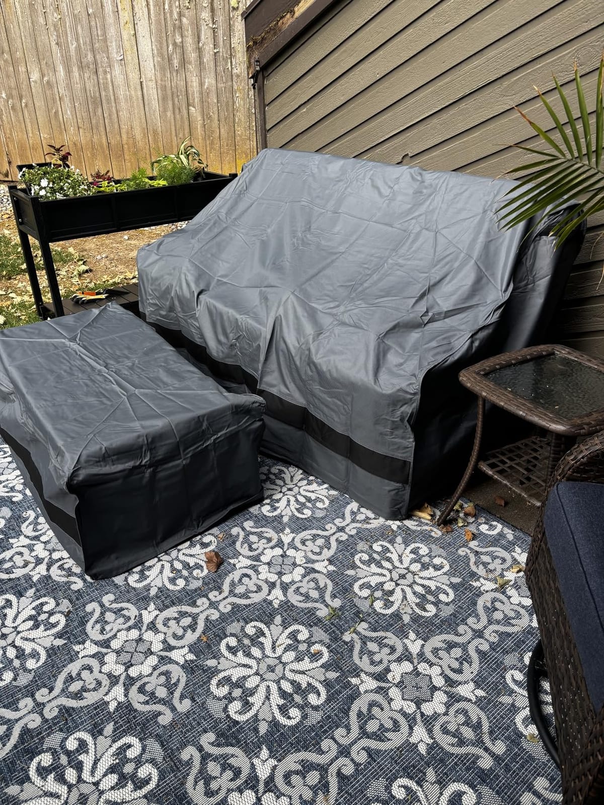 Loriano Patio Furniture Cover Set Waterproof 4 Piece Grey | 600D Heavy Duty, Outdoor Furniture Covers Waterproof, Lawn Patio Set Cover customer photo 1