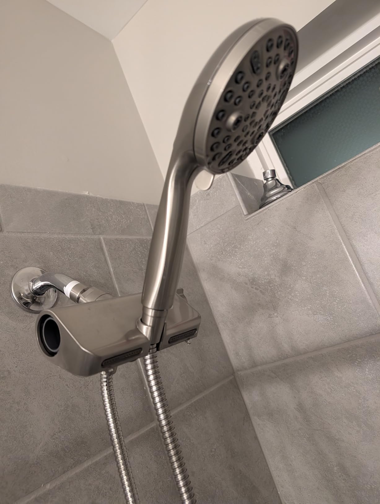 MakeFit Filtered Shower Head with Handheld Combo - Dual 2-in-1 Spa System with Massage Shower and 10 Modes Hand Held Shower High Pressure with Built in Power Wash Mode (Chrome) customer photo 1