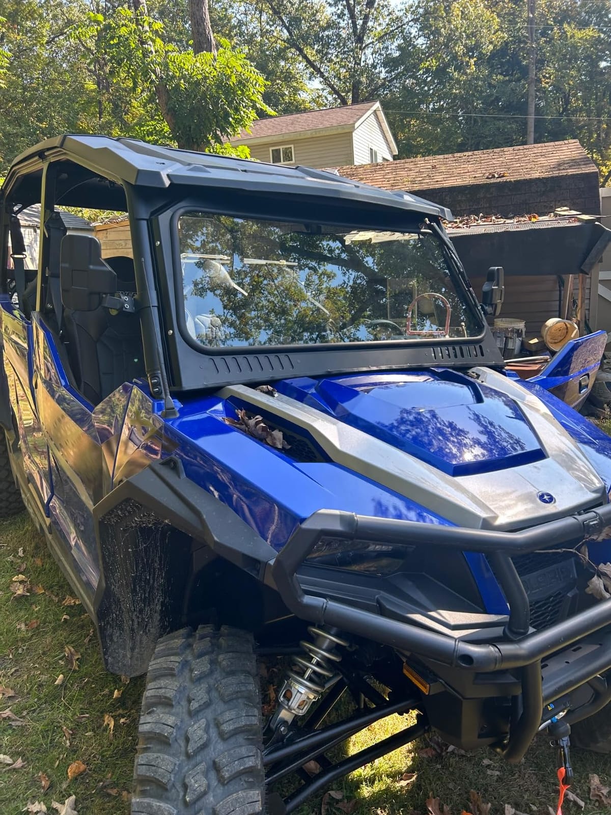 SuperATV Glass Windshield for Polaris General Models | 2016+ | DOT Approved Glass Windshield, Includes Manual Wiper, Built in Vent for Airflow customer photo 1