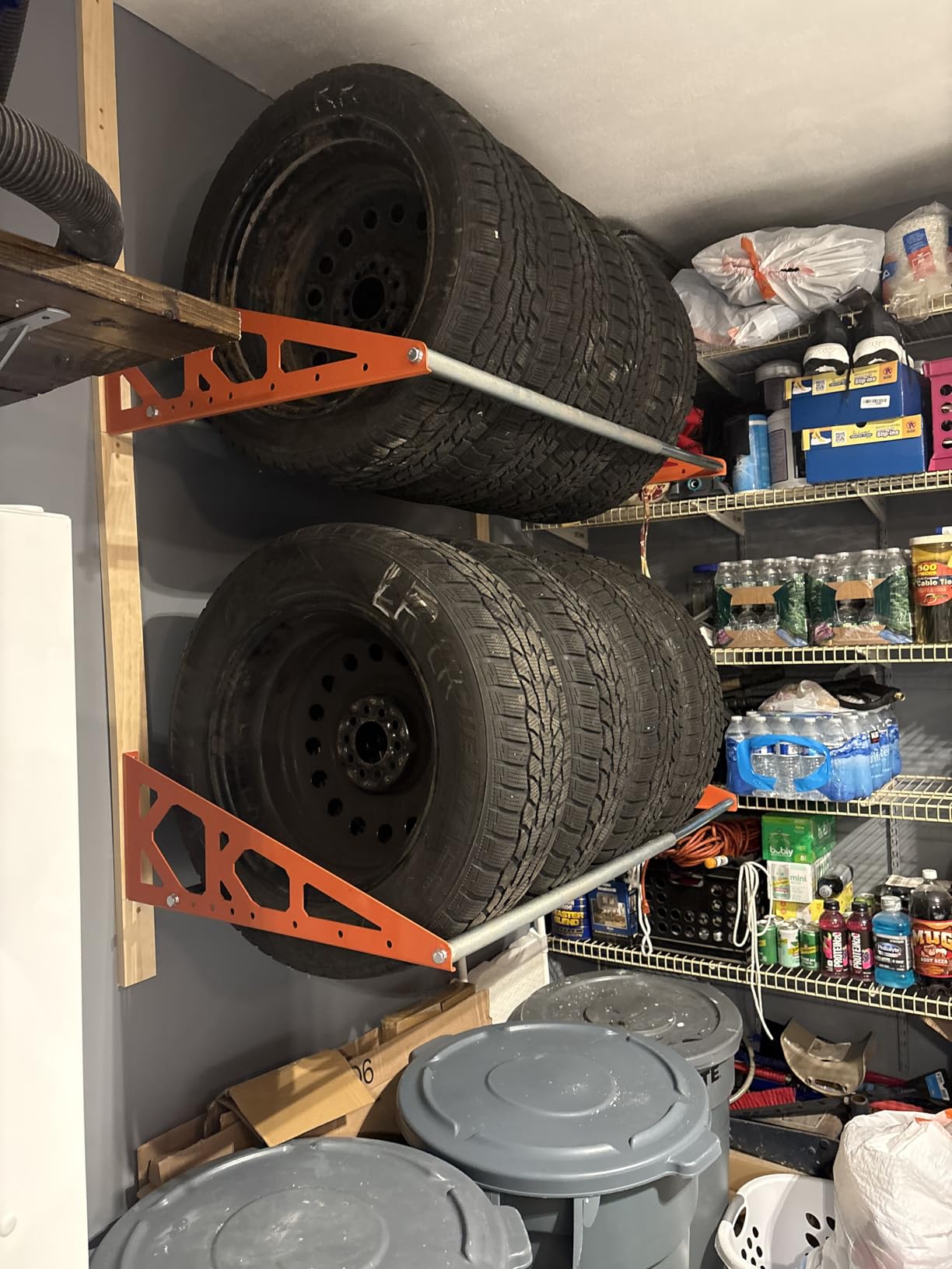 Tire Rack Wall Mount Adjustable 31