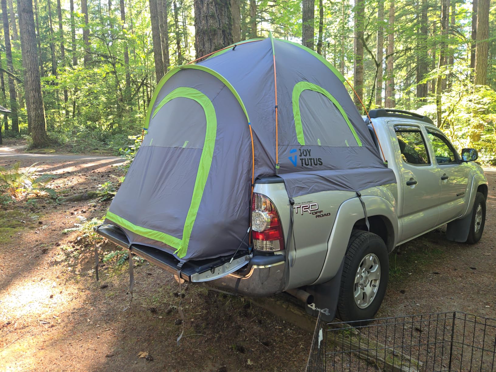 JOYTUTUS Pickup Truck Tent 5ft 2.0, Waterproof PU2000mm Double Layer for 2 Person, Portable Truck Bed Tent with Rainfly, Green, Aluminum Pole customer photo 1