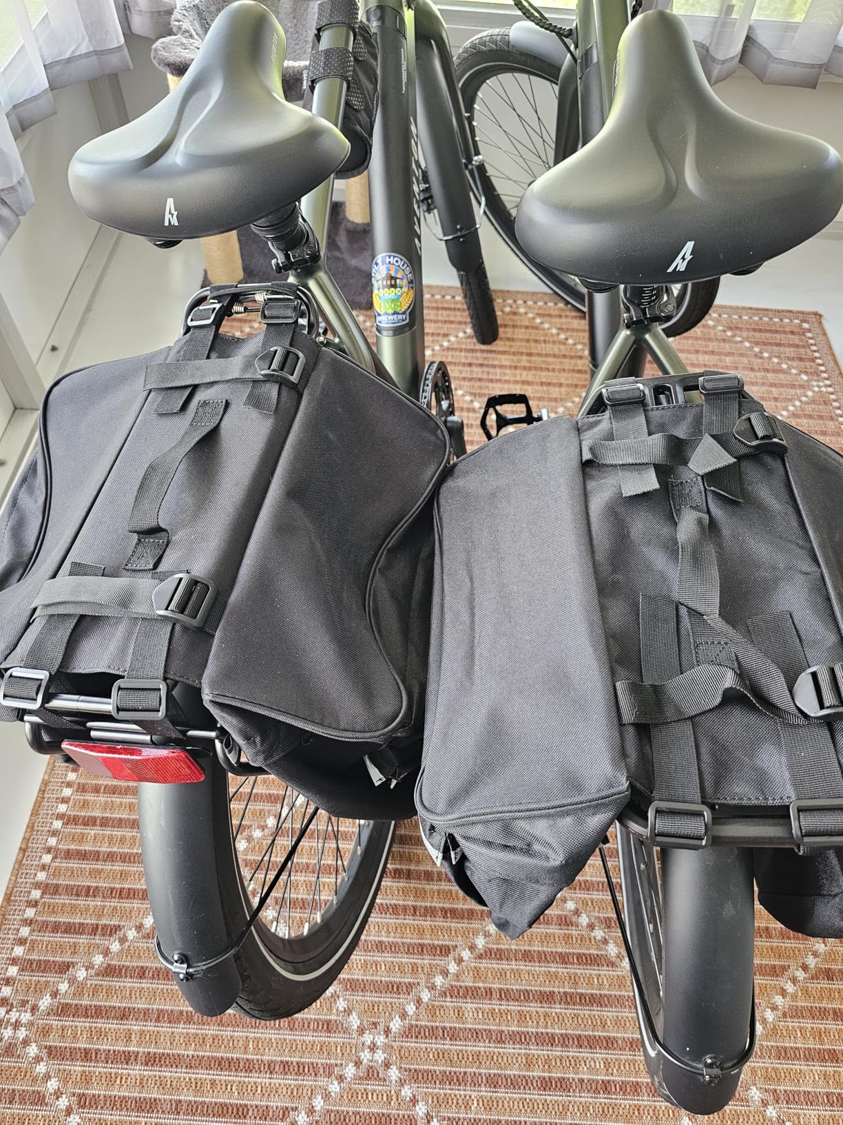 KEMIMOTO Bike Bag Panniers with Rain Cover, 34L Waterproof Rear Rack Bag | 600D PVC Fabric, Easy Install, Smooth Zipper, 4 Storage Pockets, Heel-Strike Free customer photo 1