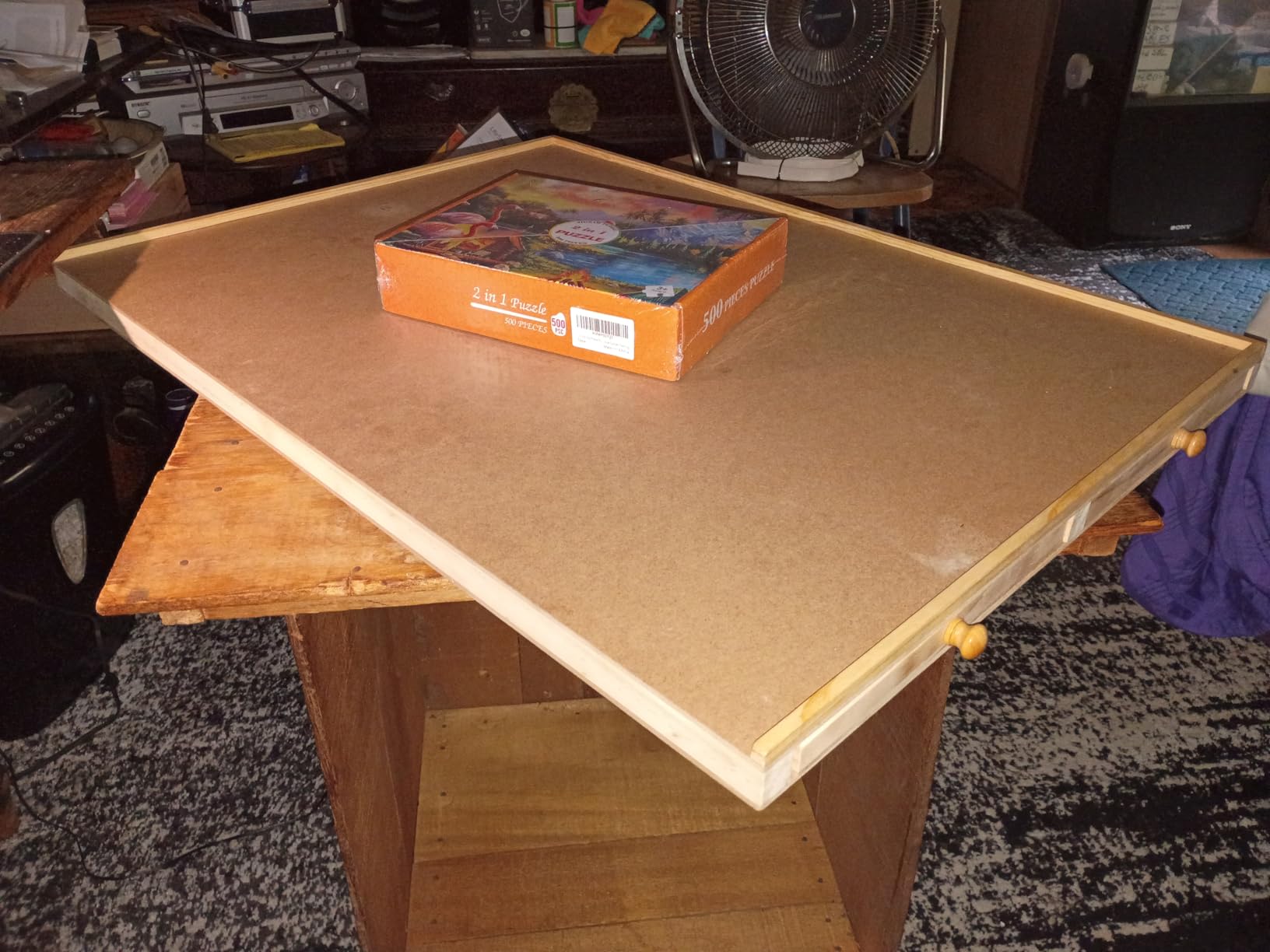 Rotating 1000 Piece Wooden Puzzle Board | 30