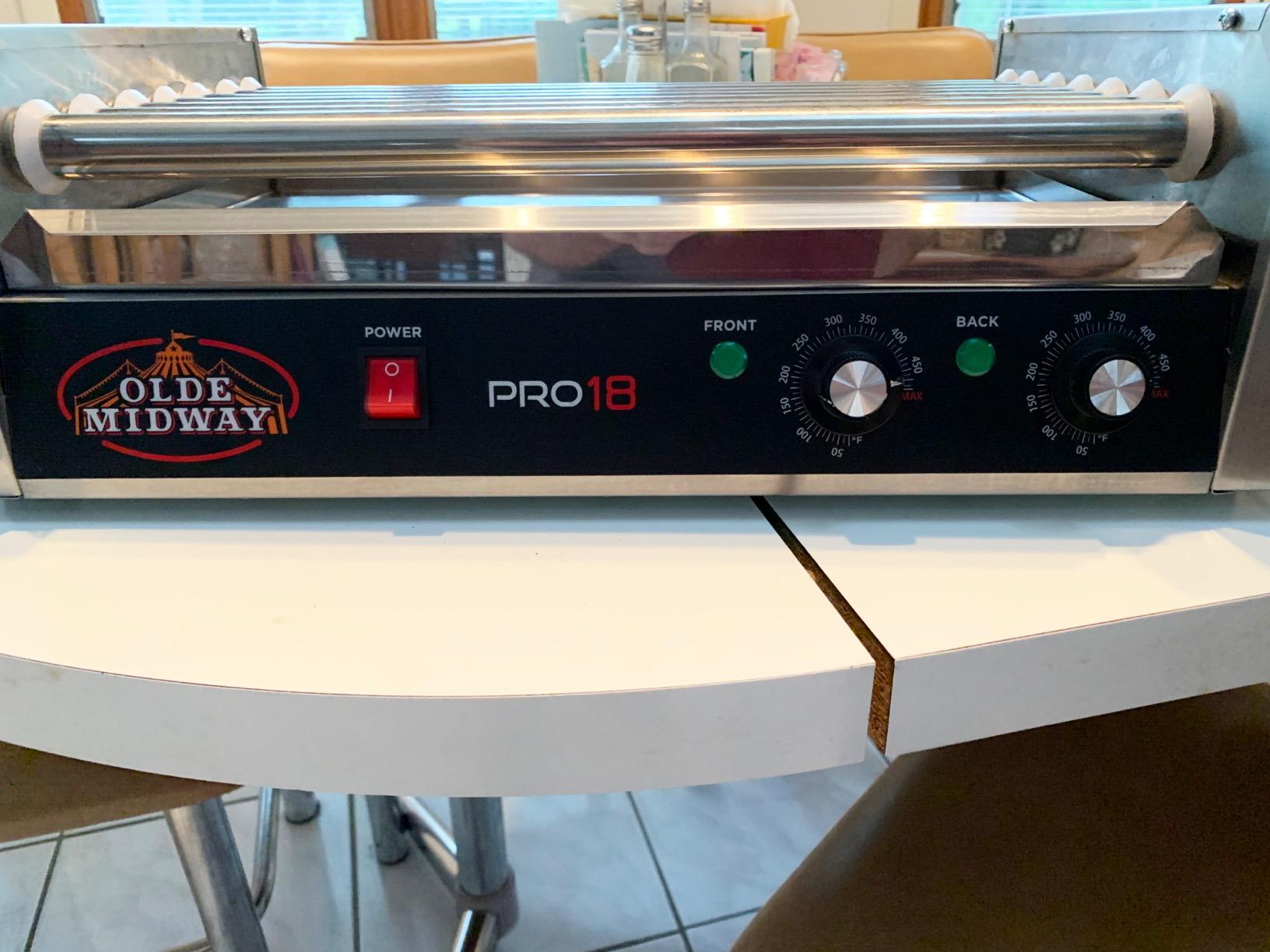 Olde Midway Electric 30 Hot Dog 11 Roller Grill Cooker Machine 1400-Watt - Commercial Grade customer photo 2