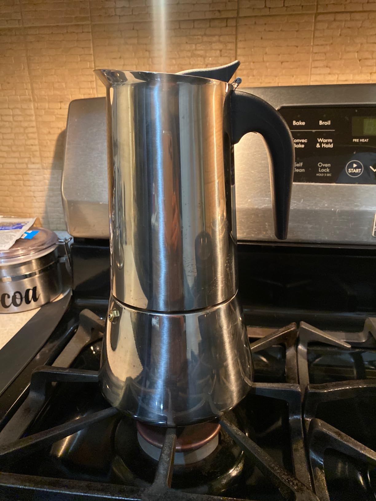 Mixpresso 12 Cup Greca Moka Pot, Stainless Steel Stovetop Espresso Maker | 600ml/20oz Italian stovetop coffee maker with classic percolator design, ideal for preparing coffee at home or while camping customer photo 2