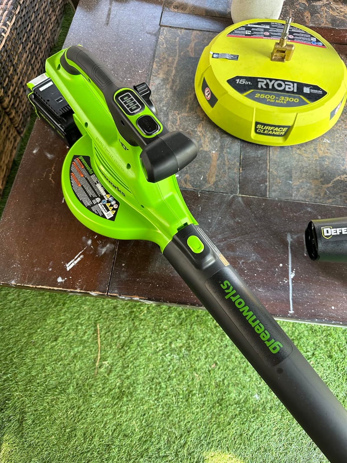 Greenworks 40V Leaf Blower / Vacuum, 505 CFM, 5.0 Ah Battery and Charger customer photo 2