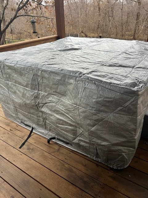 Insulated Hot Tub Cover Thermal Insulation Spa Cover Protector | 170G Polyethylene Waterproof Hot Tub Cover Replacement, Energy-Saving and Eco-Friendly for Keeping Warm (95