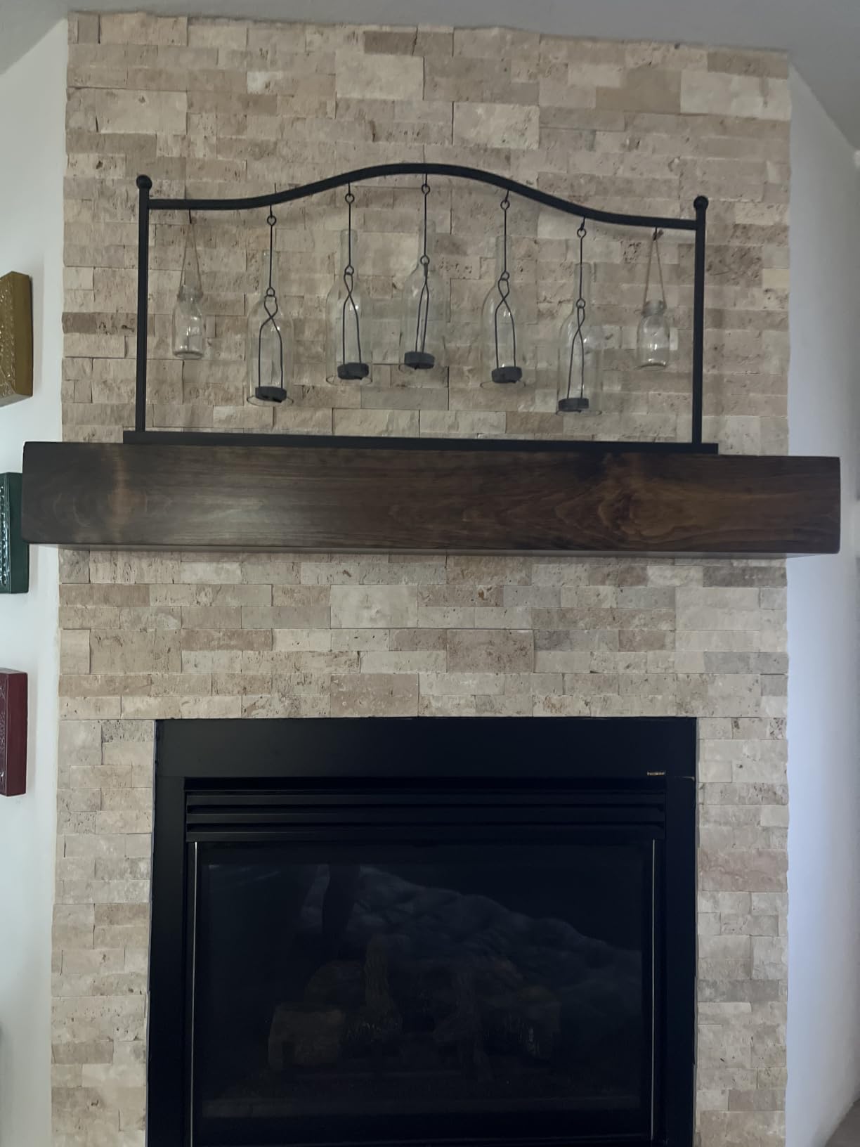 Fireplace Mantel, Rustic, Shelf, Floating Mantle, Real Wood, Beam, URBANDI (Provincial, 48Lx6Hx8D) customer photo 1
