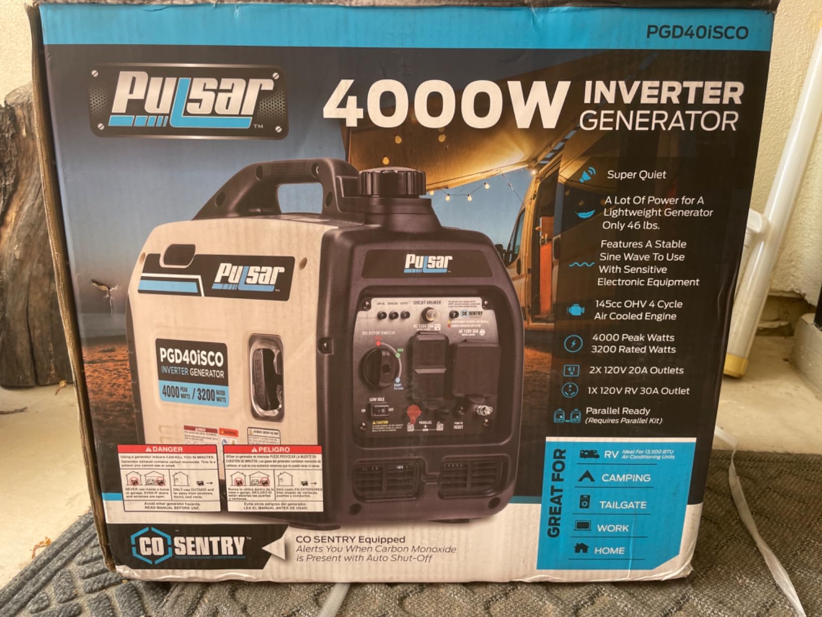 Pulsar PGD40ISCO Ultra Light Quiet 4000W Portable Gas Inverter Generator customer photo 1
