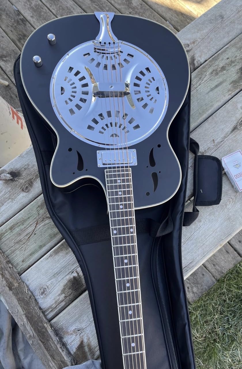Resonator Electric Guitar Sapele Body Material Okoume Neck Material Type Purple Heart Fingerboard customer photo 2