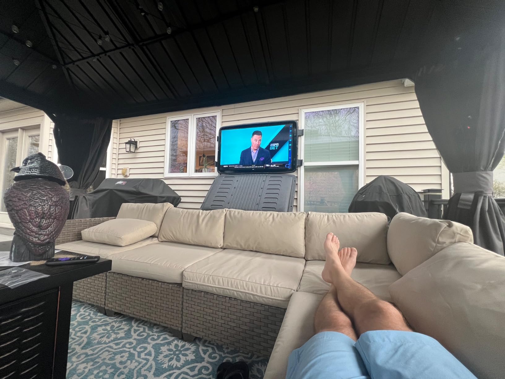 The TV Shield E-Series 36-43 Inch Outdoor TV Enclosure, Weatherproof Cover | 2-Year Warranty | All-Season | Impact Resistant | TV Cabinet customer photo 1