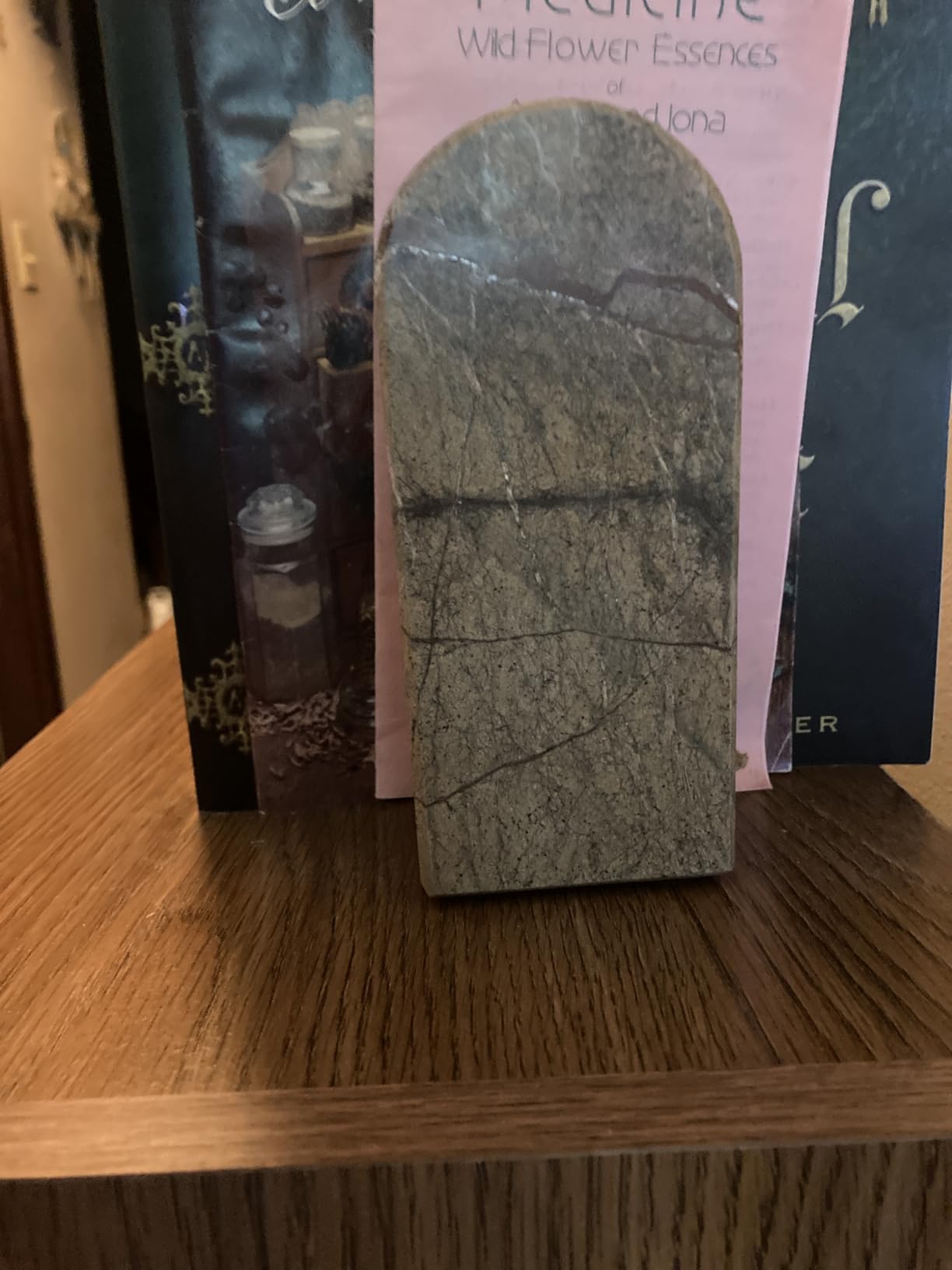 Koville African Natural Marble Bookends for Shelves, Non-Slip Book Ends, 13LBS Ultra Heavy Duty Marble Book Holder Organizer, Apartment Decor for Movies/CD/Video Games(Namib Fantasy) customer photo 1