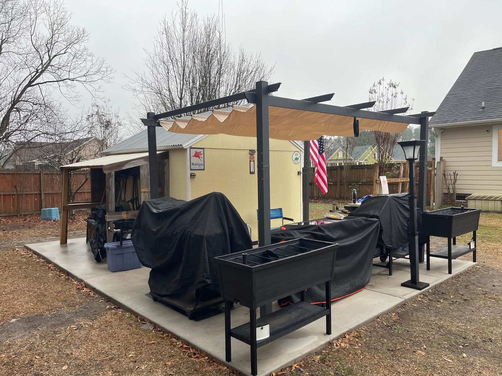 Tangkula 10x13 Ft Outdoor Pergola with Retractable Canopy, Heavy-Duty Aluminum Patio Shelter Pavilion for Deck, Garden, Yard, Beige customer photo 1
