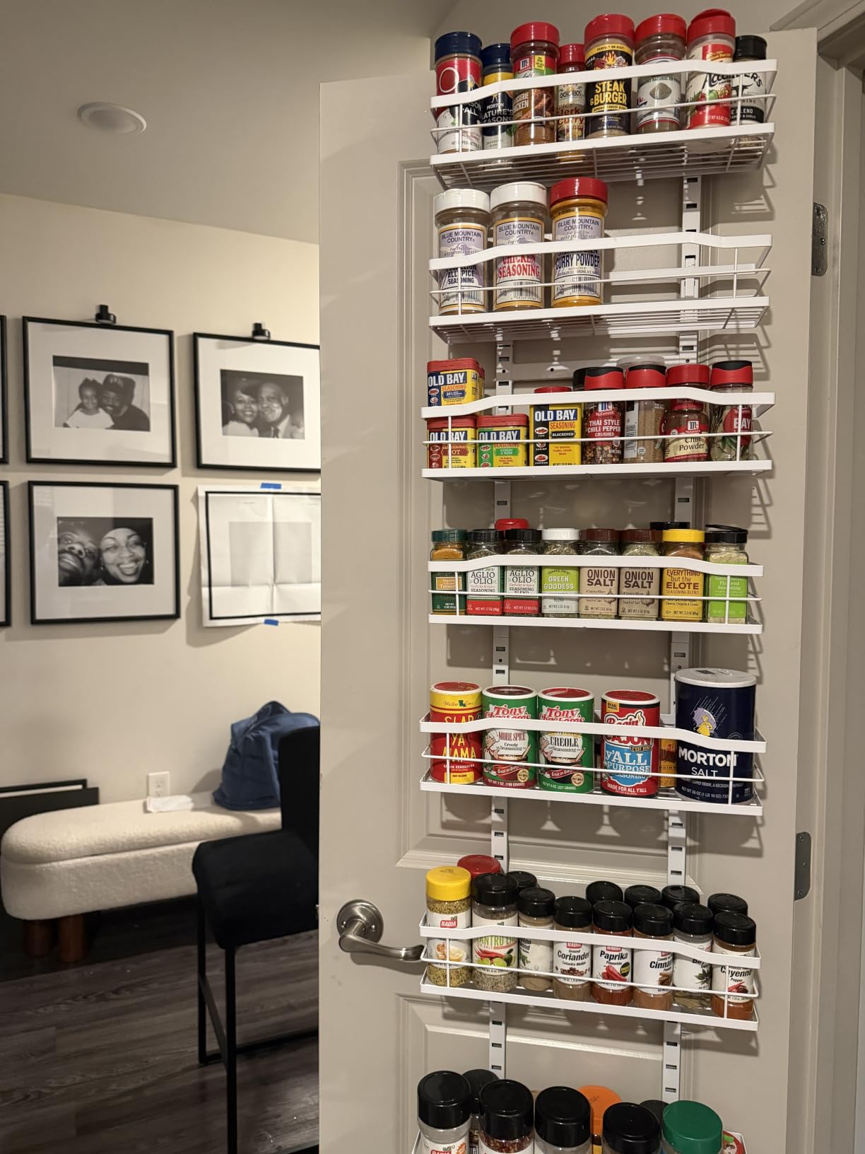 Moforoco 9-Tier Over The Door Pantry Organizer, Pantry Organization and Storage, Black Hanging Basket Wall Spice Rack Seasoning Shelves, Home & Kitchen Bedroom Bathroom House Essentials customer photo 2
